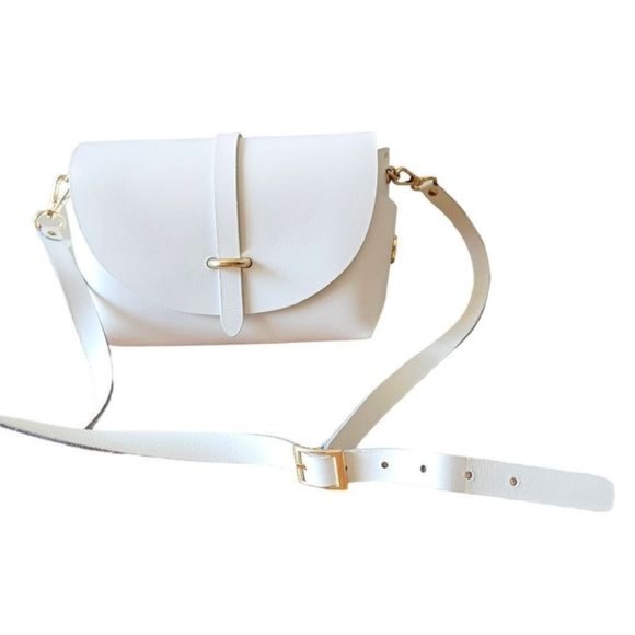 Vice Versa Vegan Leather Crossbody Mini Bag White. - Picture 3 of 11